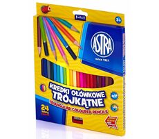 ASTRA Pastelky trojboké 24ks s strúhadlom