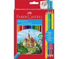 Faber-Castell Pastelky 36ks + strúhadlo, ceruzka a duo pastelky
