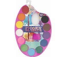 GRAFIX Paleta s vodovými farbami a štetcom Ružová