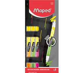 Maped Zvýrazňovače Maped Fluo Peps Duo Neon - súprava 3 ks