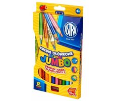 ASTRA Dúhové pastelky Jumbo 12ks s strúhadlom