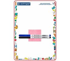 Centropen Stierateľná tabuľka A4 (obojstranná) + 2 fixy