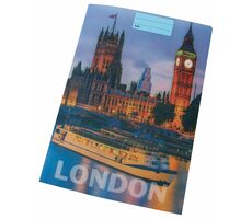 REAS-PACK Školský zošit 440 s 3D motívom LONDON / Formát: A4 / Počet stránok: 40 / Čistý