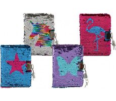 TEDDIES Poznámkový blok s flitrami 1ks (mix)