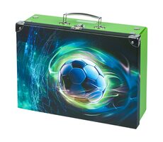 BAAGL Skladací školský kufrík Futbal Lopta s kovaním / 32.5 x 10.5 x 26 cm