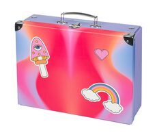 BAAGL Skladací školský kufrík Hippie s kovaním / 32.5 x 10.5 x 26 cm