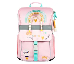 BAAGL Školská aktovka Zippy Dúha ružová