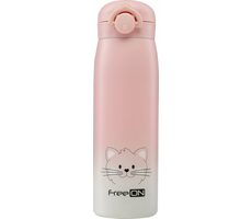 FreeON Termoska nerezová 480 ml - ružová