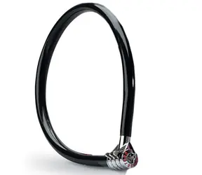 Master Lock 8631_black / Oceľové kombinačné lanko na bicykel 55cm čierne