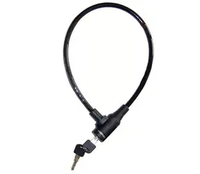 Master Lock 8269EURDPRO_black / Oceľové lanko na bicykel 65cm čierne