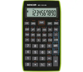 Sencor SEC 105 GN / Kalkulačka / 10 miestny LCD displej / 1xLR1130