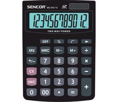 Sencor SEC 340 / Kalkulačka / 12 miestny LCD displej / 1xLR1130