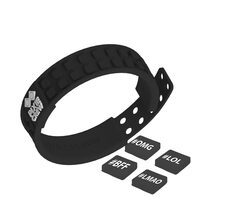 PIXIE CREW Kreatívny HASHTAG náramok tematický čierny / od 6 rokov
