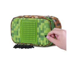 PIXIE CREW študentský peračník zeleno-hnedý malý panel / od 6 rokov