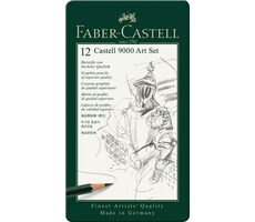 Faber-Castell Castell 9000 Art Set Grafitová ceruzka - plechová krabička 12 ks