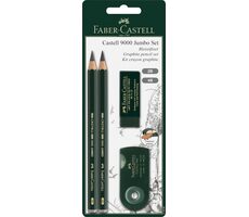Faber-Castell Castell 9000 Jumbo Grafitová ceruzka - blister 4 ks