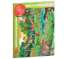 Čítaj a nalepuj - MEDZI DINOSAURAMI, kniha so samolepkami