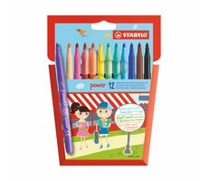 STABILO® power - 12 ks sada - 12 rôznych farieb