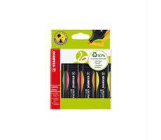 STABILO® GREEN BOSS - 4 ks súprava - zelená, ružová, oranžová, žltá