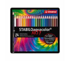STABILO® aquacolor - 24 ks sada v plechu - 24 rôznych farieb