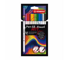 STABILO® Pen 68 brush - ARTY - 12 ks súprava - 12 rôznych farieb