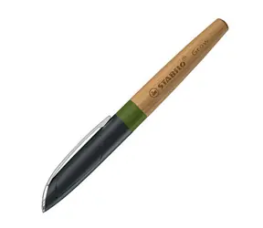 STABILO® Grow machovo zelené/dub - vr. bombičky s modrým zmizíkovateľným atramentom