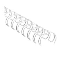 COPIERLAND Drôtené chrbty 1/4" - 3:1 - 6.4 mm - biele - 100 ks