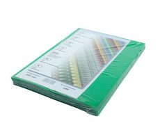 OEM Zelené predné dosky pre krúžkovú väzbu - číre - 200mic - A4 - 100 ks