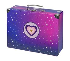 BAAGL Skladací školský kufrík Kone Srdce s kovaním / 32.5 x 10.5 x 26 cm