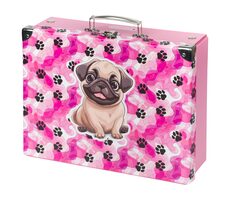 BAAGL Skladací školský kufrík Labky s kovaním / 32.5 x 10.5 x 26 cm