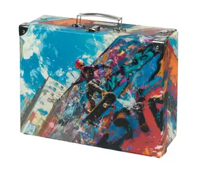 BAAGL Skladací školský kufrík Skatepark s kovaním