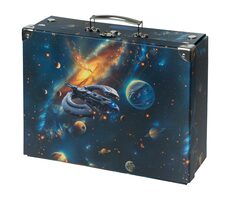 BAAGL Skladací školský kufrík Vesmír s kovaním / 32.5 x 10.5 x 26 cm