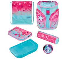 Herlitz Školská aktovka / 5dielna sada / ružovo-modrá