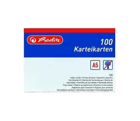 Herlitz Linkované kartičky A5 / 100 ks / biela