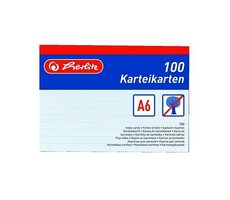 Herlitz Linkované kartičky A6 / 100 ks / biela