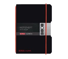 Herlitz Zápisník štvorčekový A6 / 40 listov / čierna