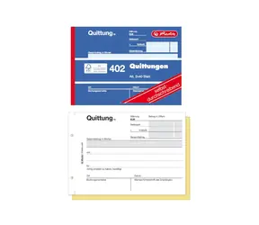 Herlitz Blok na účtenky A6 / 2x40 listov / bielo-žltá