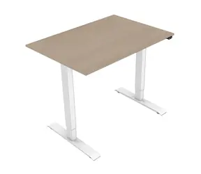 Neutralle MOKJ75140TNN Pracovný stôl javor-biela / elektricky nastaviteľná výška / 75x140cm / nosnosť 70kg