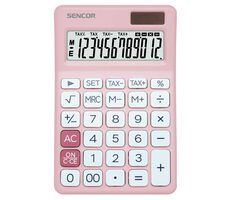 Sencor SEC 381 TAX ružová / Stolová kalkulačka / dvanásťmiestna