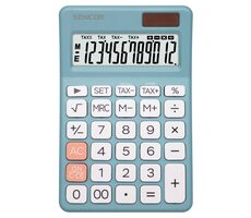 Sencor SEC 381 TAX modrá / Stolová kalkulačka / dvanásťmiestna