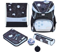 Herlitz Školská aktovka / vhodná pre 1.triedu ZŠ / 22 l / čierno-modrá