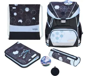 Herlitz Školská aktovka / vhodná pre 1.triedu ZŠ / 22 l / čierno-modrá