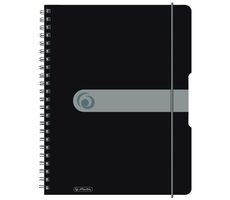 Herlitz Zápisník štvorčekový A4 / 80 listov / čierna
