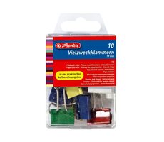 Herlitz Kovová spona 19 mm / 10 ks / farebná