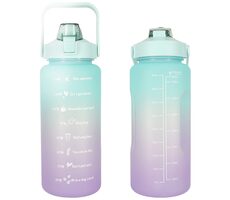 KIK Motivačná fľaša na vodu Tyrkysovo-fialová / 2l