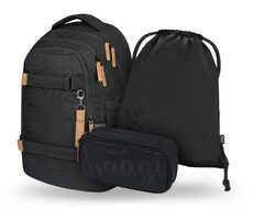 BAAGL SET 3 - Školský set Skate max Darkness: batoh / peračník / sáčok