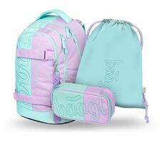 BAAGL SET 3 - Školský set Skate max Sweet: batoh / peračník / sáčok