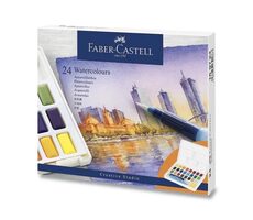 Faber-Castell Akvarelové farby s paletkou / 24ks