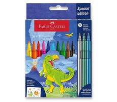 Faber-Castell Sada Fixov Dino so samolepkami / 13ks