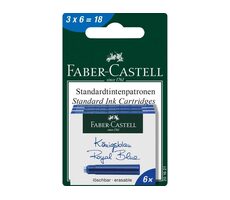 Faber-Castell Náplne do guličkového pera / 3ks škatuliek / modrá